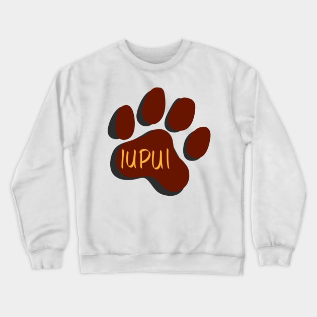 IUPUI Jaguars Paw Print Crewneck Sweatshirt by turbo-swift